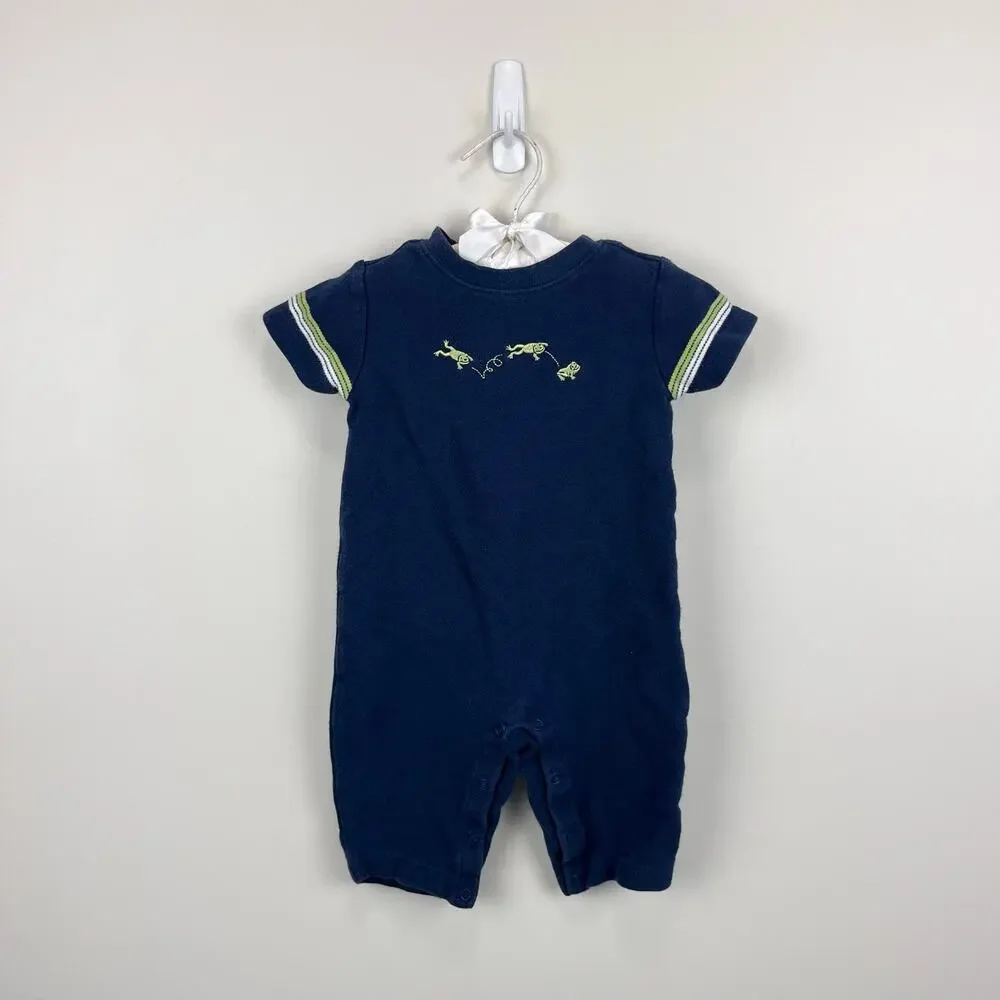 Vintage Y2K Gymboree Frog Shortall Romper 3-6 Months